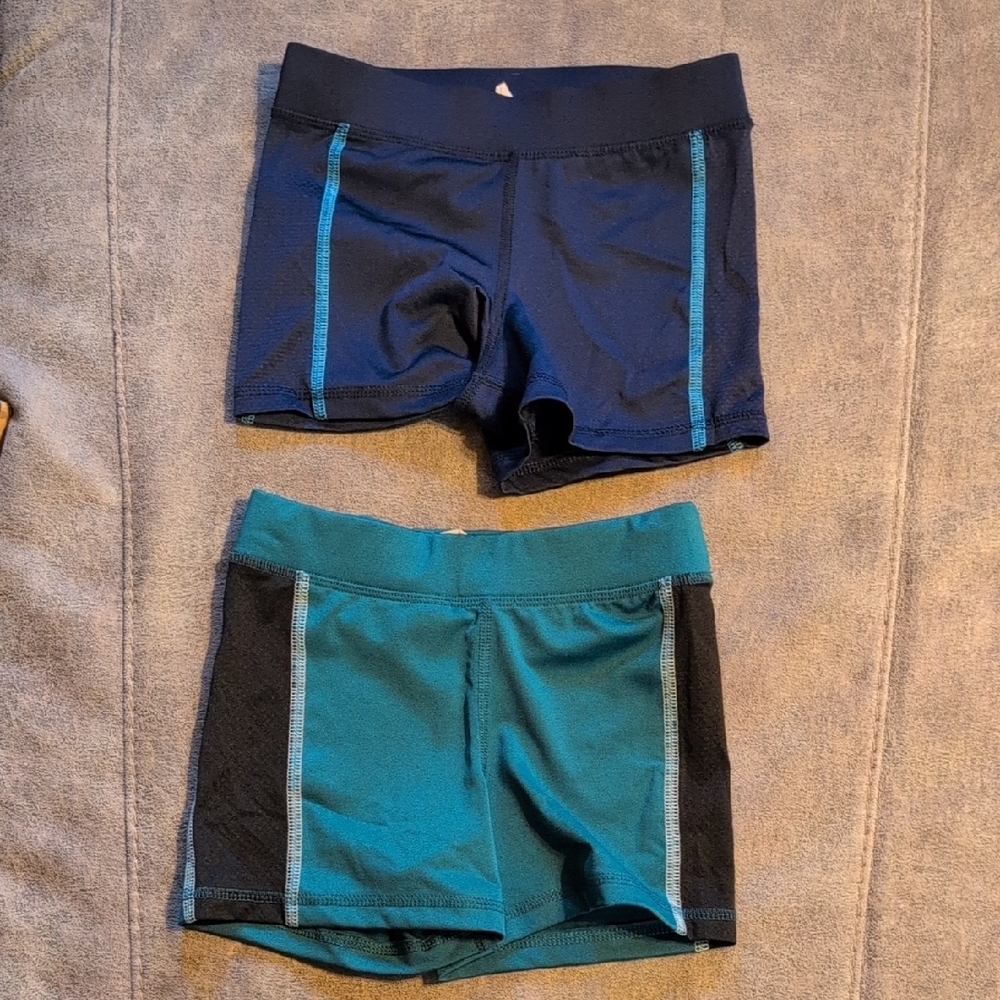 Blue and Teal Athletic Shorts Set